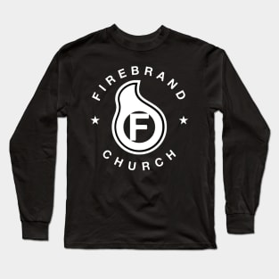 Firebrand White Sticker Design Long Sleeve T-Shirt